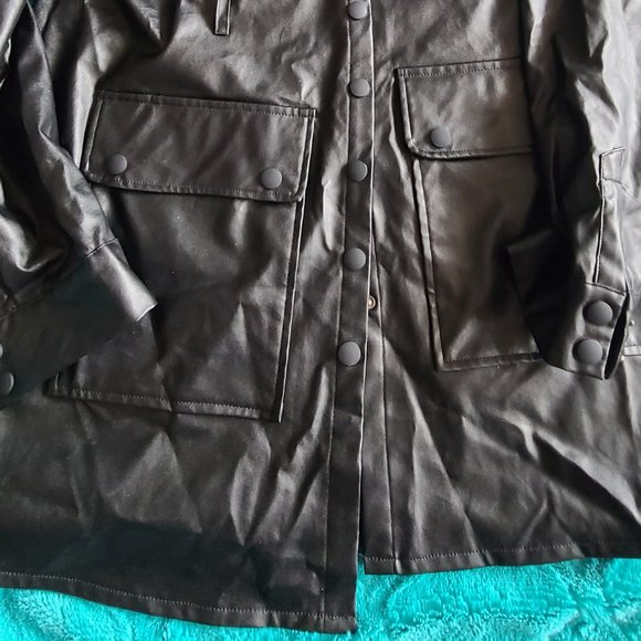 Black midi trench coat - Picture 3 of 13